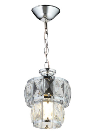 Miraç 2 Tier Single Silver Chandelier