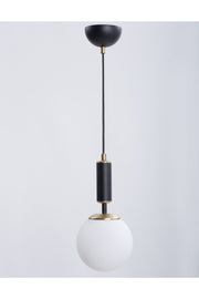 Hector Black Antique White Glass Chandelier