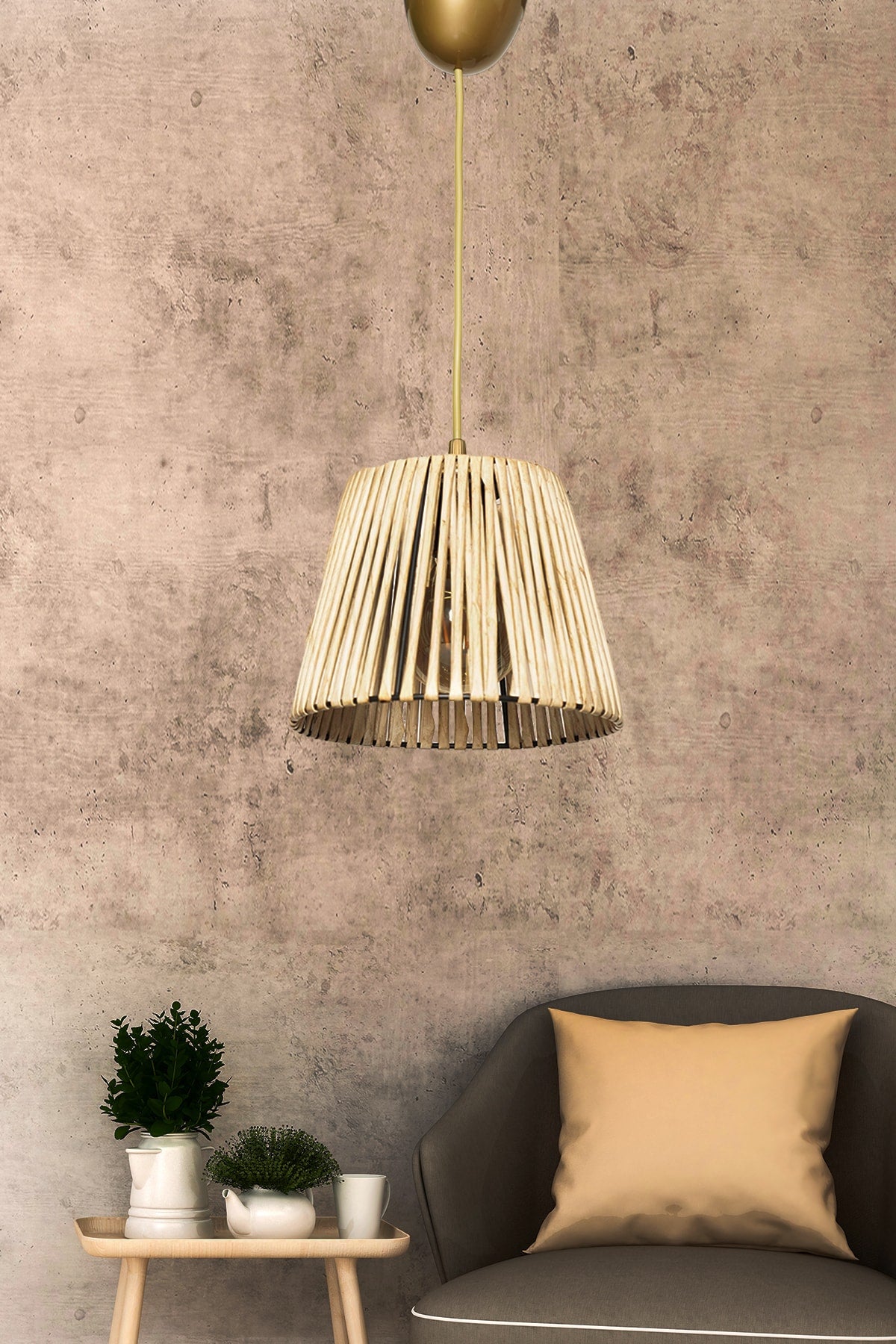 Nove Single Pendant Lamp Natural Hnmd-42