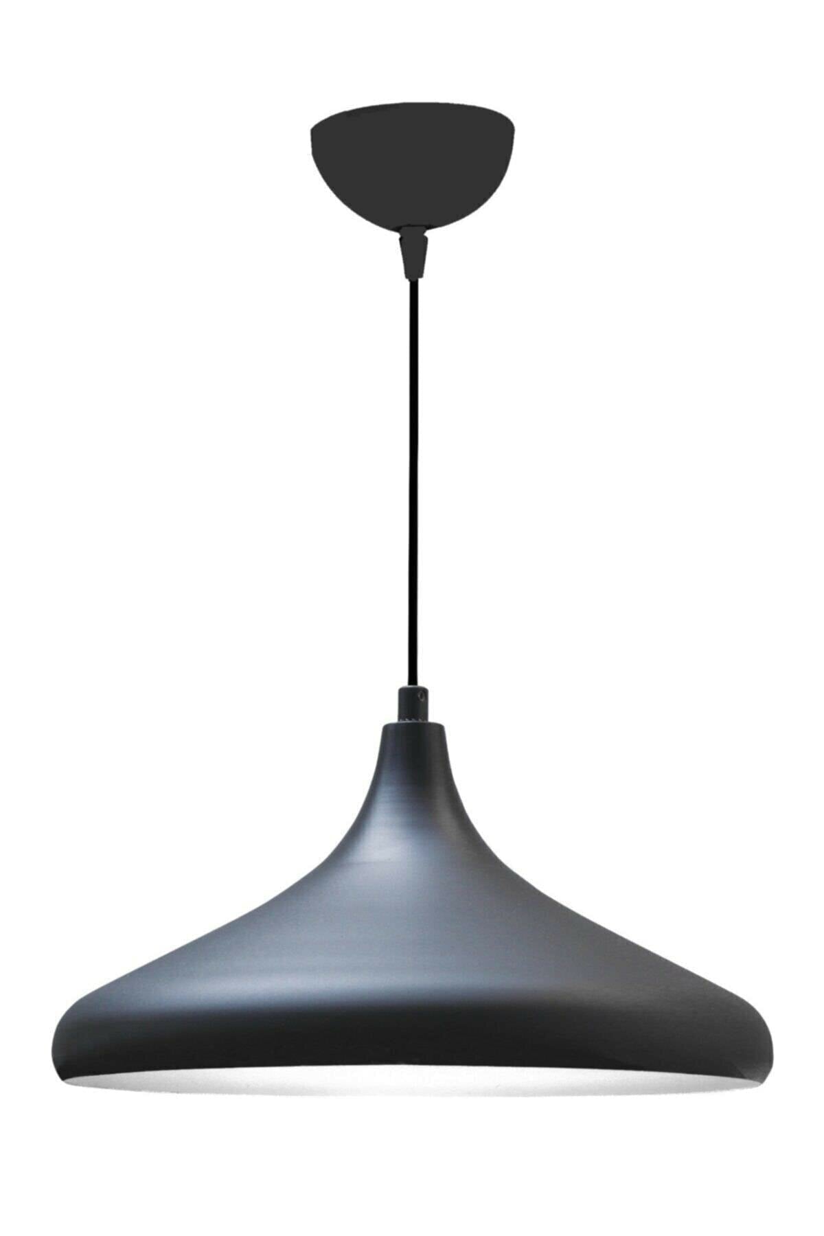 Nil Special Design Living Room - Kitchen - Cafe Metal Black Inside White Cafe-Kitchen Single Pendant Lamp Chandelier