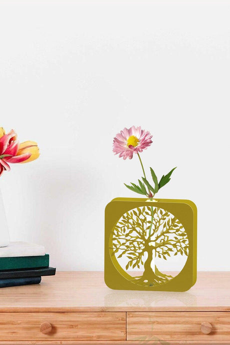 Tree of Life Minimalist Vintage Metal Vase Gold C-t850 - Swordslife