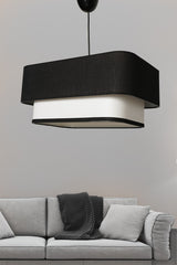 Varianza Single Pendant Lamp Black White Mdrn-45