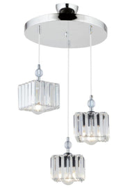 Maya 3-Piece Chrome K-0 Chandelier