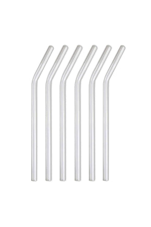Pcs Transparent Glass Straws -Curved Glass Straws
