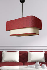 Varianza Single Pendant Lamp Red Cream Mdrn-45