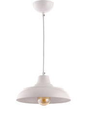 Fiyona Painted White Single Pendant Chandelier - Çakır Avize