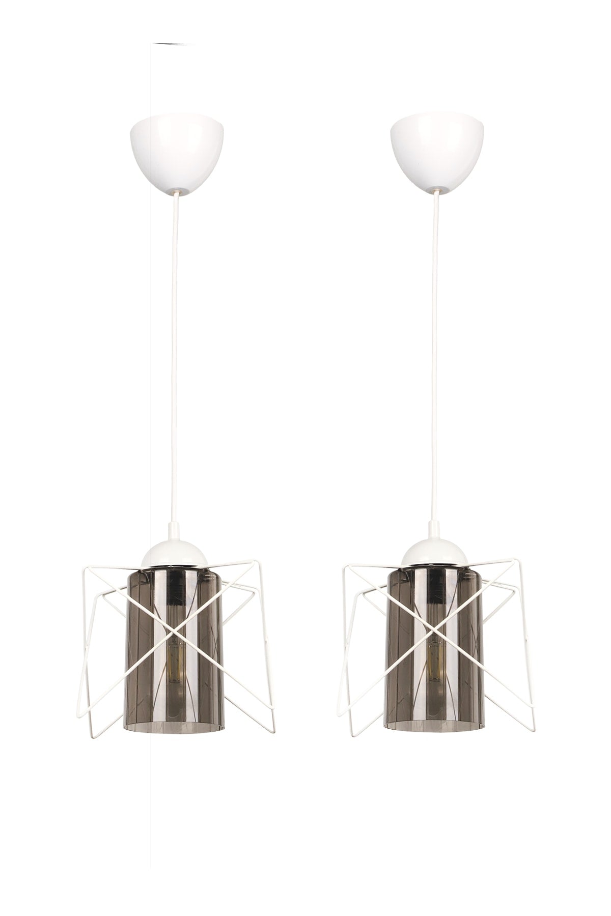 2 Pieces Modes Single White-smoked Acrylic