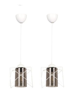 2 Pieces Modes Single White-Smoked Acrylic