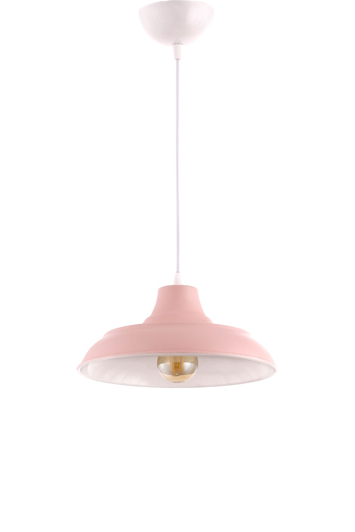 Rosa Pendelleuchte mit Schleifen-Finish - Çakır Avize