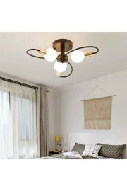 Mars Living Room Kitchen 3 Piece Gold - Black Chandelier (Headings In The Picture Are Bulb, Without Bulb)