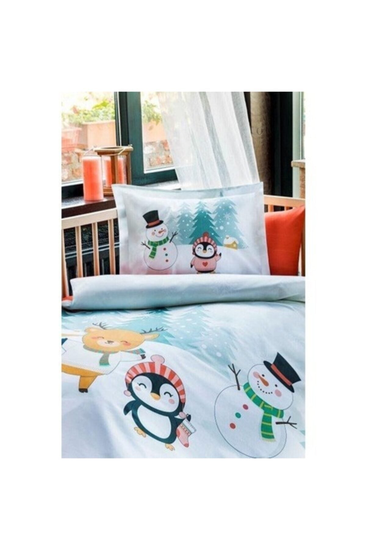 Flannel Flannel Duvet Cover Set Baby Orange Baby Snow 100X150