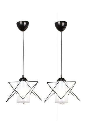 2 Pieces Modes Single Black-White Acrylic