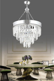 Linda 40' Silver Luxury Crystal Stone Chandelier
