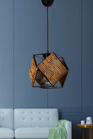 Lock Single Pendant Lamp Antique Black
