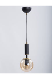 Hector Black Antique Honey Glass Chandelier