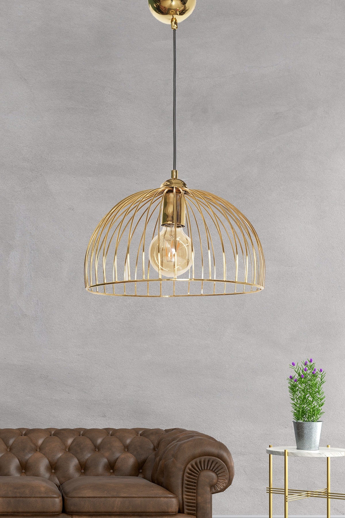 Nevol Single Pendant Lamp Gold Mtla-46