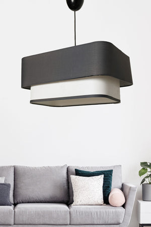 Varianza Single Pendant Lamp Anthracite White Mdrn-45