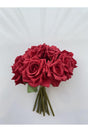 10 Lux 1st Quality Rose Bouquet Bridal Bouquet Wedding Engagement Henna Vase Realistic Artificial Flower 25 Cm - Swordslife