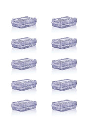 10 Pack Navy Blue Transparent Women's Shoe Box Premium - Swordslife