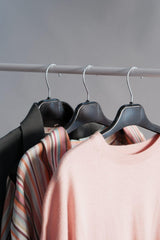 10 Hanger Black Plastic - Shirt, T-Shirt, Trouser, Tunic and Blouse Hanger - Swordslife