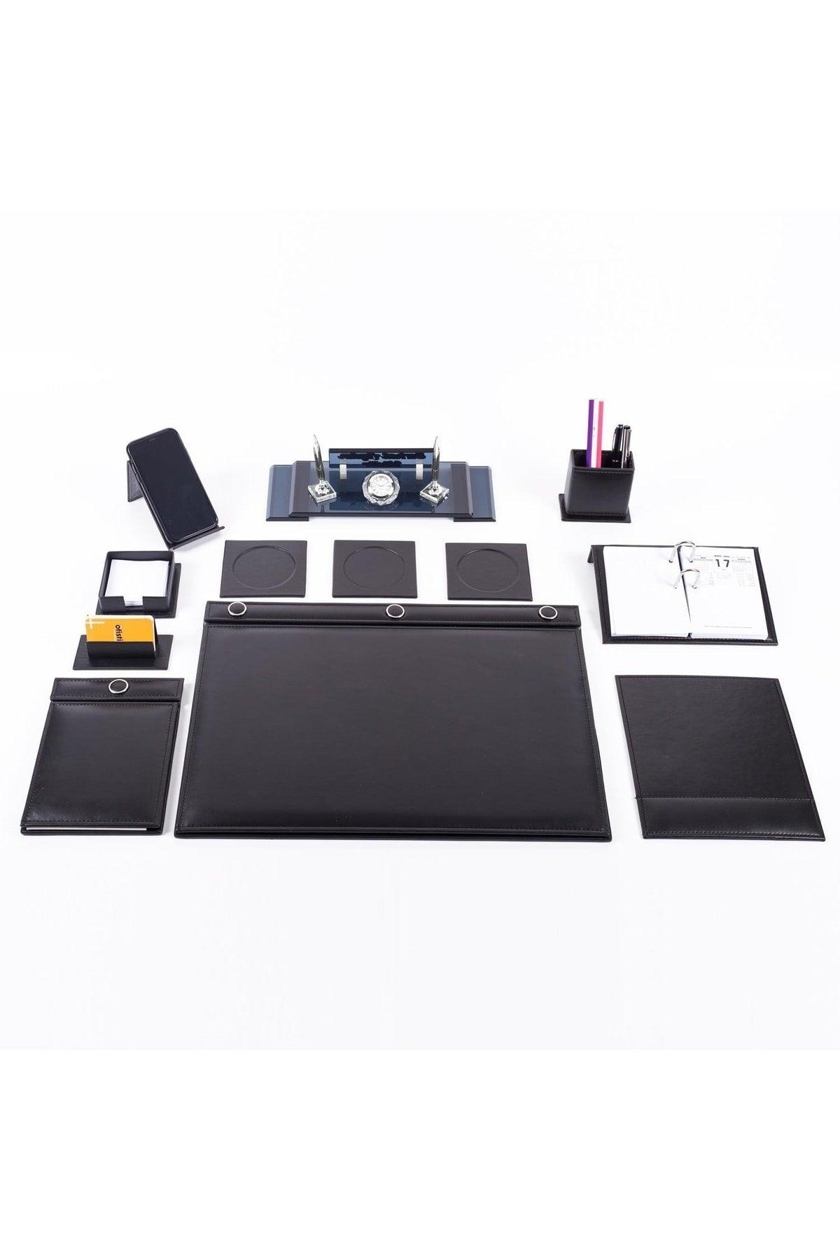 10 Piece Buttoned Desk Set- Silver Elite