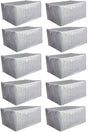 10 Pieces Chest Type Storage Bag Mega - Pillow & Quilt Etc. Hurcu 80x60x40 - Stain Resistant Gray Striped - Swordslife