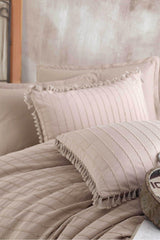 100% Cotton Single Duvet Cover Set with Tassels