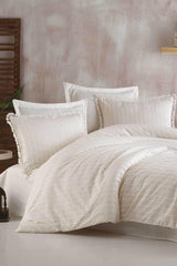 100% Cotton Single Duvet Cover Set with Tassels