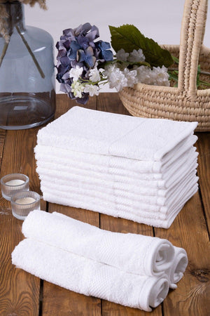 100% Cotton 12 Pieces White Kitchen