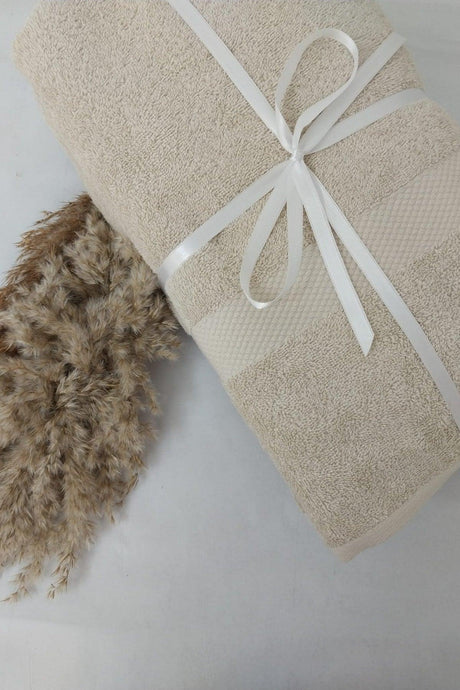 100% Cotton Beige Set of 2 Bath Towels - Set of 2 90x150 - Swordslife