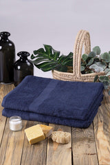 100% Cotton Blue Set of 2 Bath Towels - Set of 2 90x150 - Swordslife