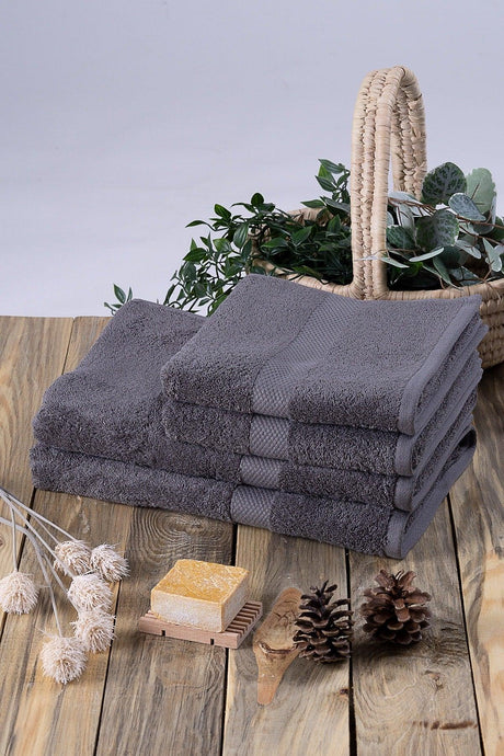 100% Cotton Gray 4 Pcs 2 Hands