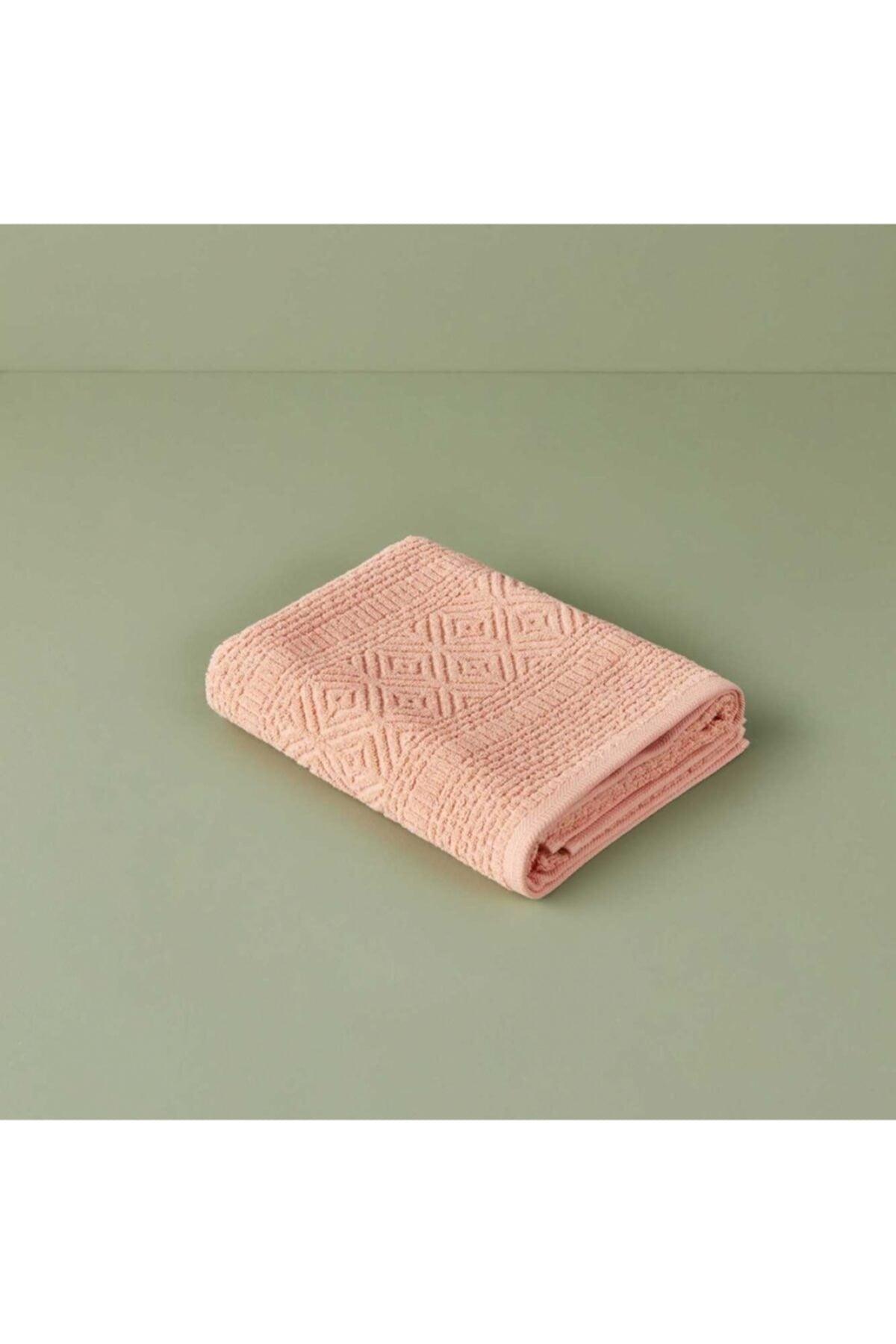 100% Cotton Helena Face Towel Salmon (50x75 Cm) - Swordslife