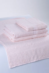 100% Cotton Pink Set of 4 for 2 Hands, Face Towels and 2 Bath Towels - 2 pcs 70x130 2 pcs 50x80 - Swordslife