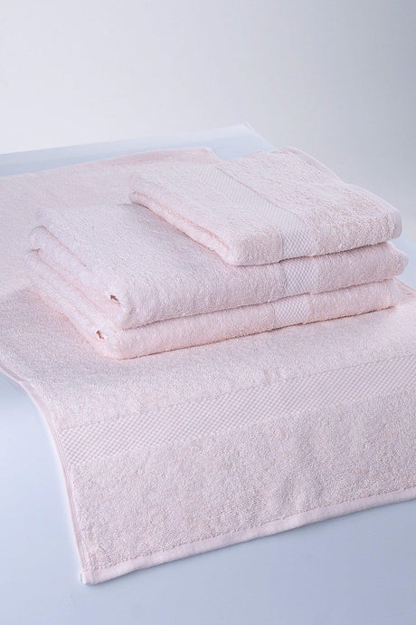 100% Cotton Pink Set of 4 for 2 Hands, Face Towels and 2 Bath Towels - 2 pcs 70x130 2 pcs 50x80 - Swordslife