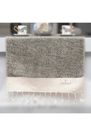 100% Cotton Runner 38*182 Cm Herringbone Pattern Beige, Easy Iron - Swordslife
