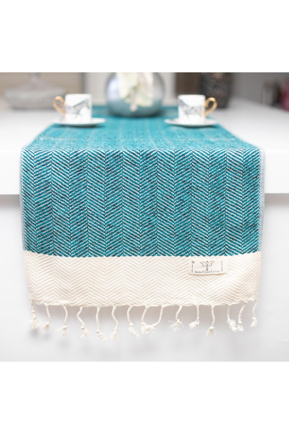 100% Cotton Runner 38*182 Cm Herringbone Pattern Oil, Easy Iron - Swordslife