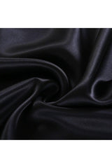 100% Silk Cotton Satin Pillow Cover Black Color 50x70cm - Swordslife