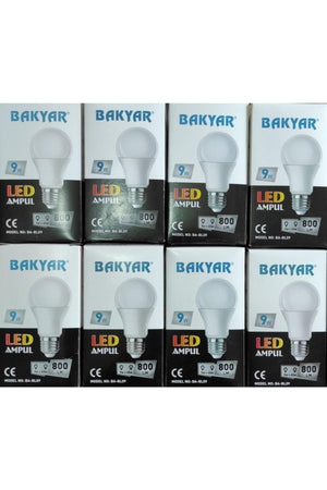 100 Pcs (1 Box) 9 Watt Led Bulb 6500 K