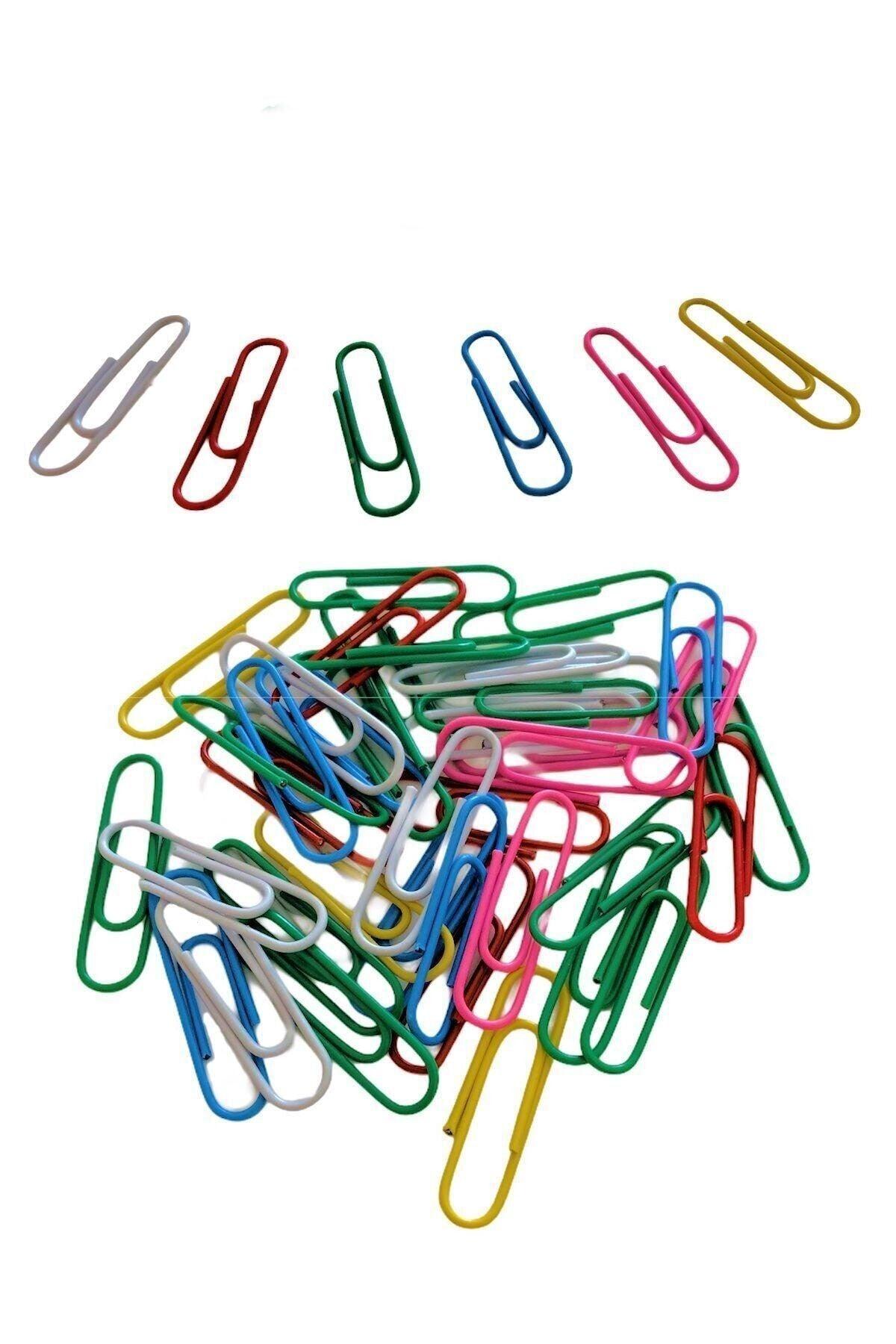 100 Colored Paper Clips - Paper Clip 32mm