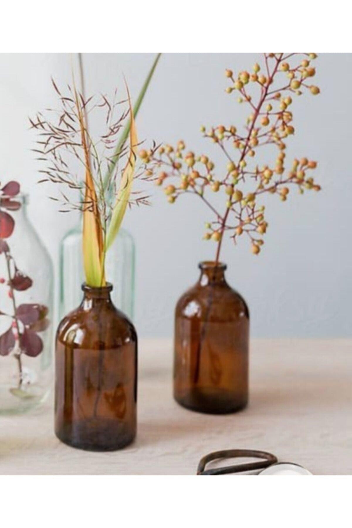 100ml Nordic Amber Mini Rustic Glass Vase - Swordslife