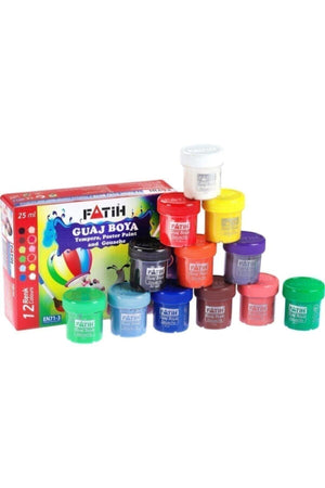 12 Colors 25gr Gouache Paint 504020