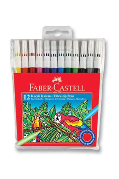 12-Piece Washable Felt Tip Pen Set for Art and Crafts