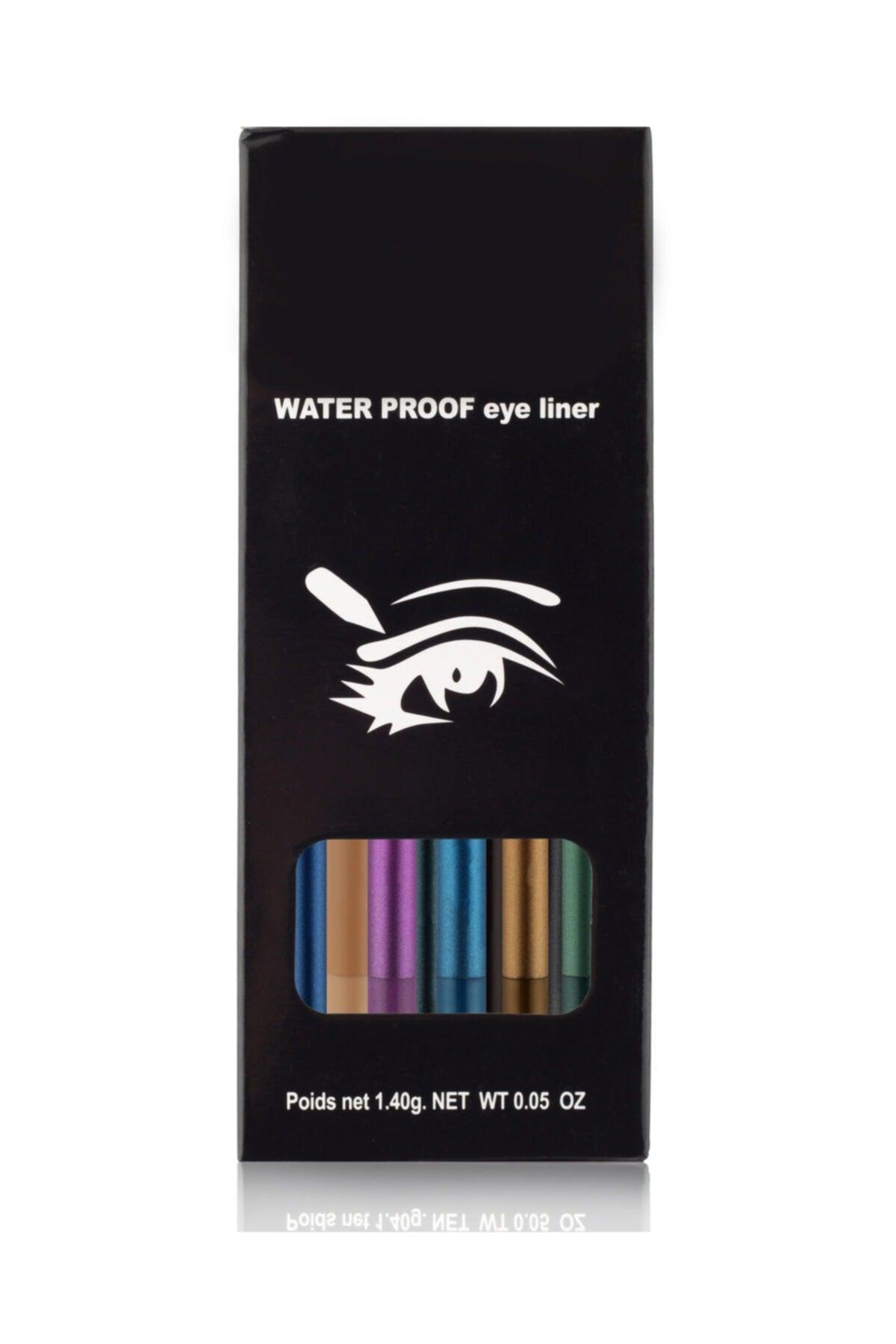 12 Color Neon Oil Eye Liner Set