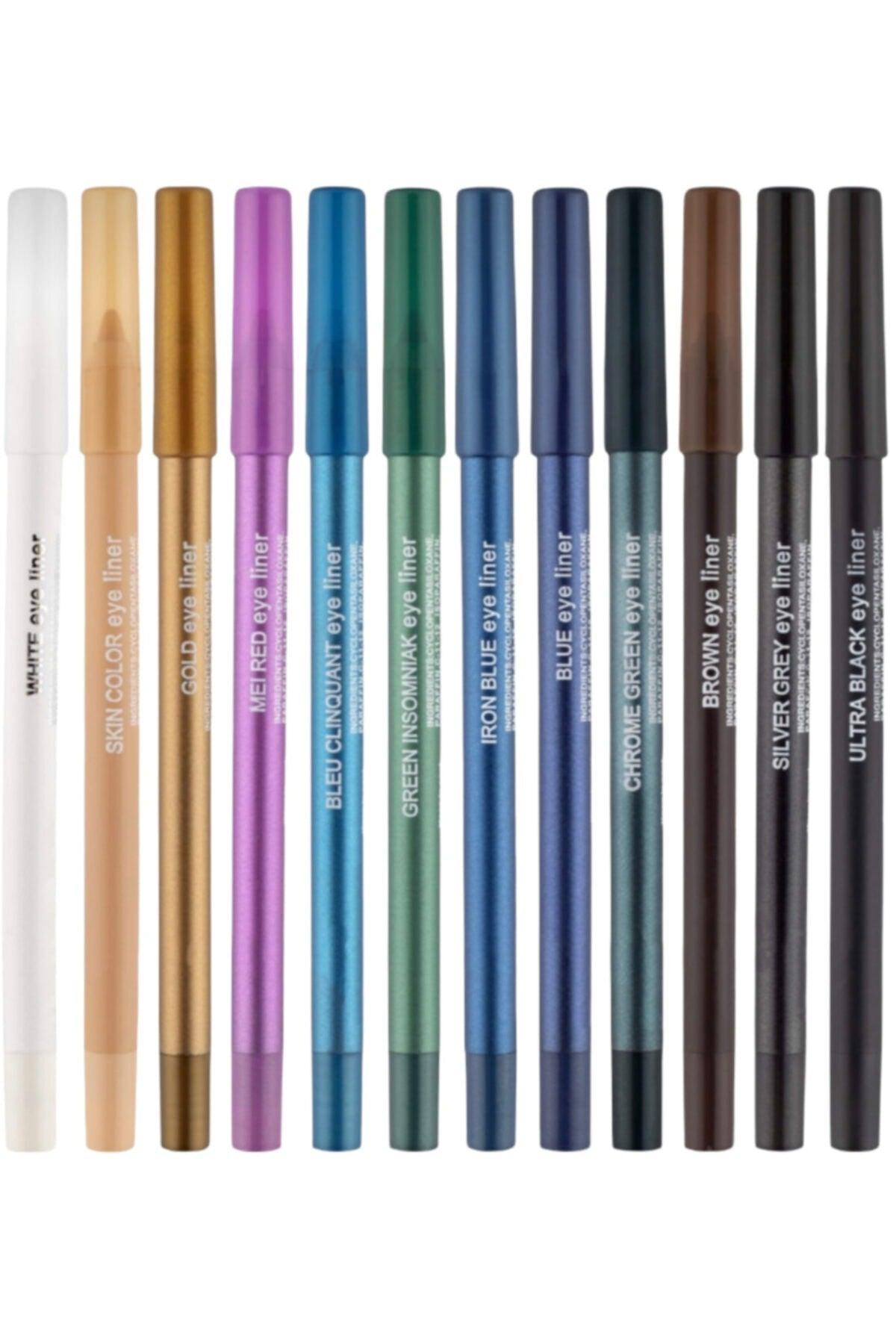 12 Colors Neon Ultra Oil Gel Eye Liner