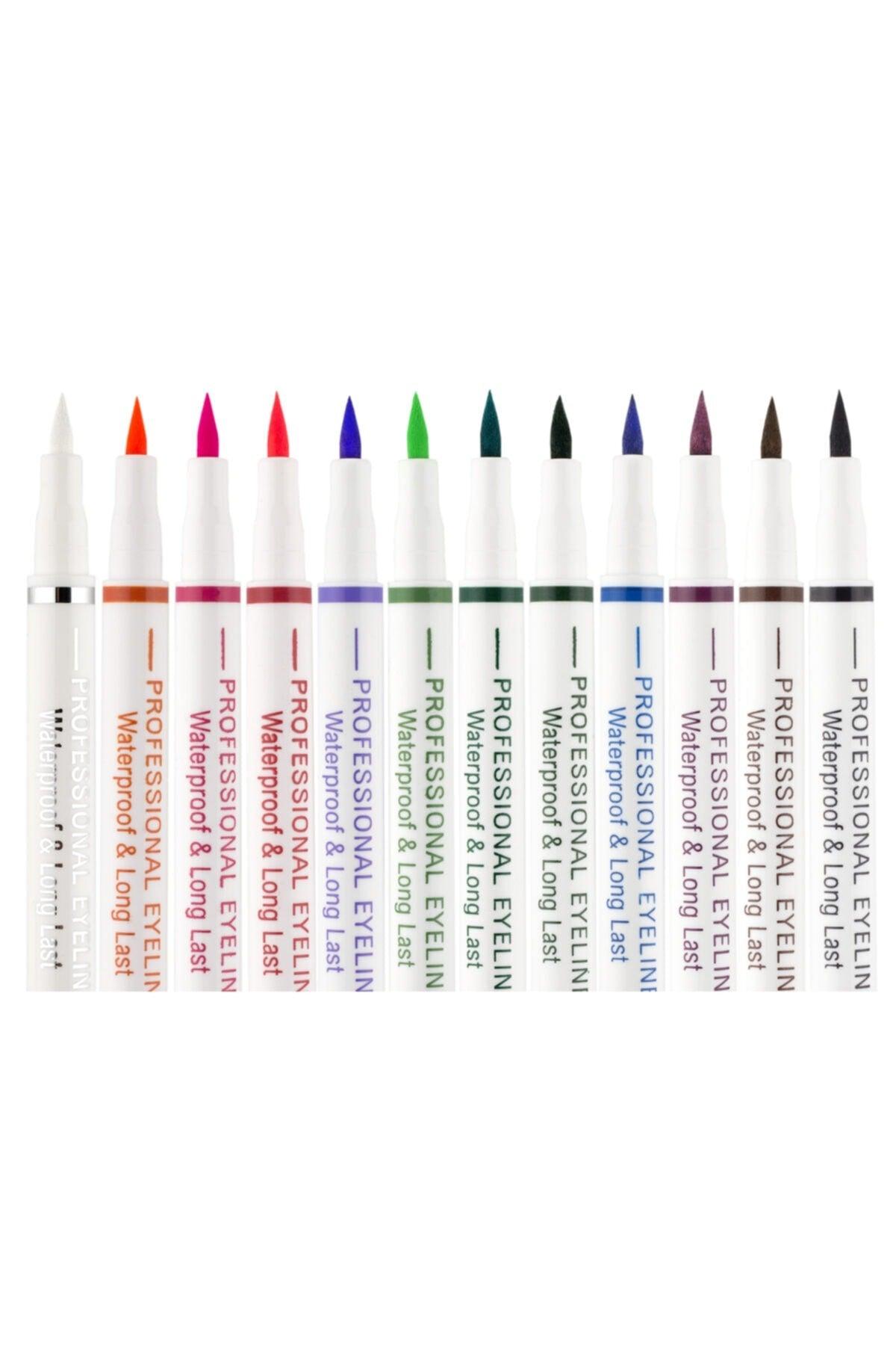 12 Color Pen Eyeliner Set