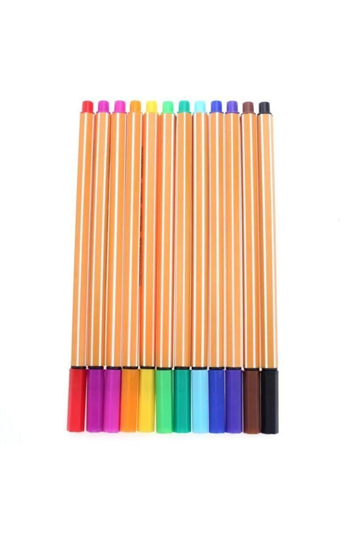 12 Li Color Pencil Fineliner Set