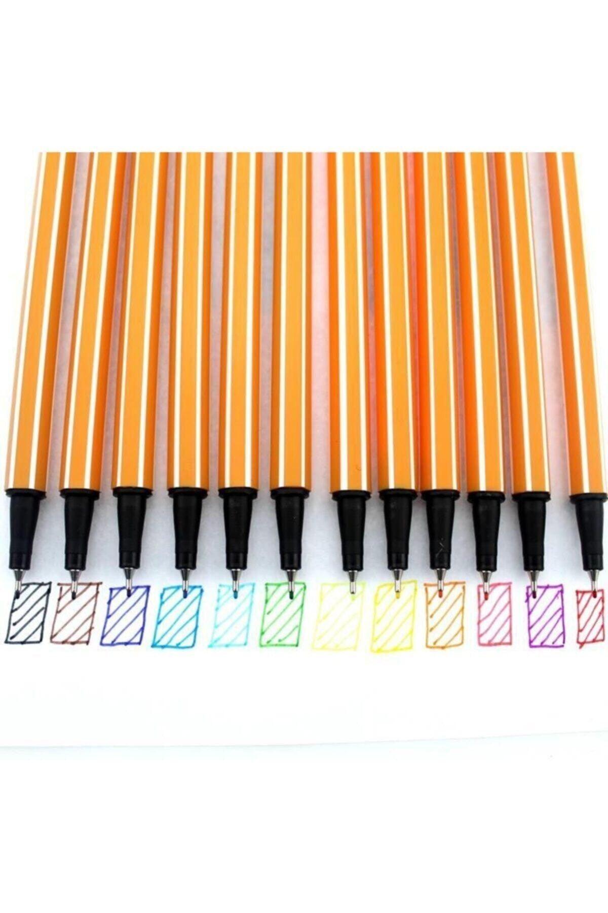 12 Li Color Pencil Fineliner Set