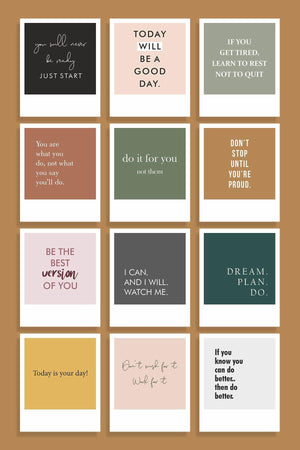 12 Motivation Pastel Colors Decorative