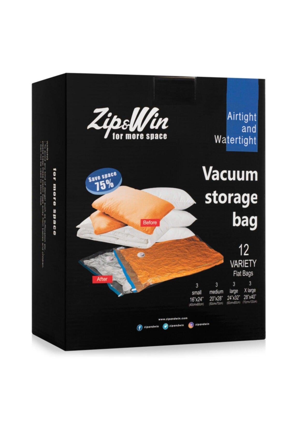 12 Pcs Vacuum Storage Bag 3 XS, 3 XM, 3 XL, 3 X XL - Swordslife